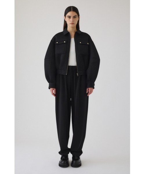 RIM.ARK（リムアーク）の「Sponge fabric bomber blouson スポンジファブリック ボンバーブルゾン（ブルゾン・レディース・ライトイエロー/ブラック・FREE）」の16枚目の写真