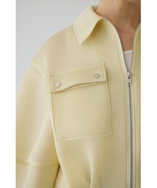 RIM.ARK（リムアーク）の「Sponge fabric bomber blouson スポンジファブリック ボンバーブルゾン（ブルゾン・レディース・ライトイエロー/ブラック・FREE）」の13枚目の写真