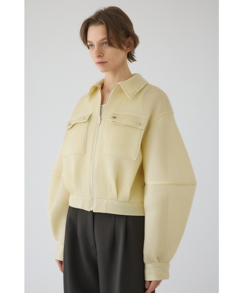 RIM.ARK（リムアーク）の「Sponge fabric bomber blouson スポンジファブリック ボンバーブルゾン（ブルゾン・レディース・ライトイエロー/ブラック・FREE）」の5枚目の写真