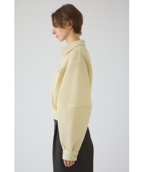 RIM.ARK（リムアーク）の「Sponge fabric bomber blouson スポンジファブリック ボンバーブルゾン（ブルゾン・レディース・ライトイエロー/ブラック・FREE）」の8枚目の写真