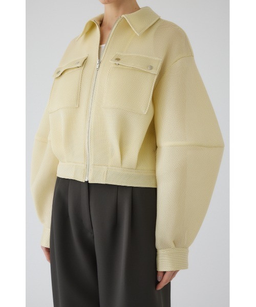 RIM.ARK（リムアーク）の「Sponge fabric bomber blouson スポンジファブリック ボンバーブルゾン（ブルゾン・レディース・ライトイエロー/ブラック・FREE）」の10枚目の写真