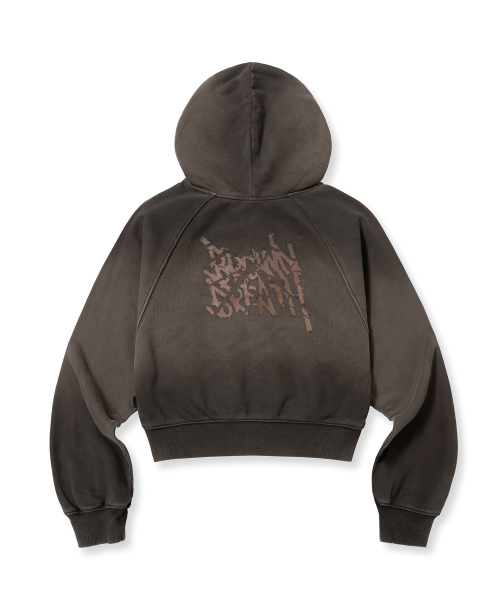 BROWNBREATH（ブラウンブレス）の「W BROKEN TAG DIRTY CROP HOOD ZIP UP - BROWN（パーカー・メンズ・その他・S/M）」の7枚目の写真