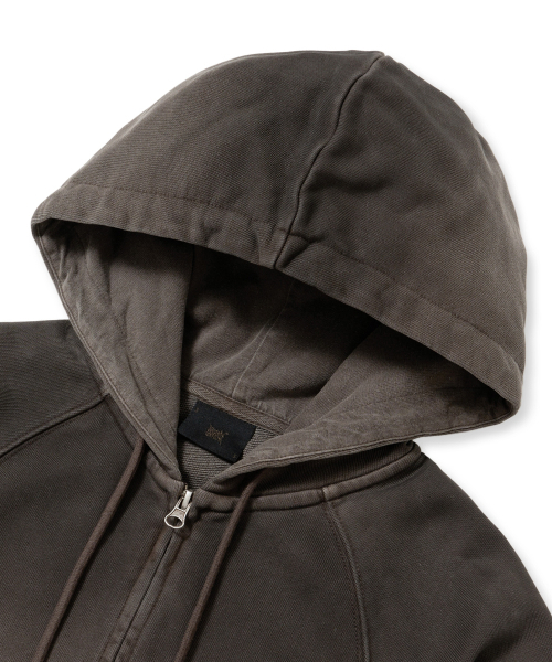 BROWNBREATH（ブラウンブレス）の「W BROKEN TAG DIRTY CROP HOOD ZIP UP - BROWN（パーカー・メンズ・その他・S/M）」の8枚目の写真