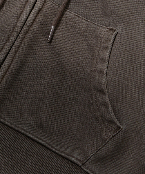 BROWNBREATH（ブラウンブレス）の「W BROKEN TAG DIRTY CROP HOOD ZIP UP - BROWN（パーカー・メンズ・その他・S/M）」の5枚目の写真
