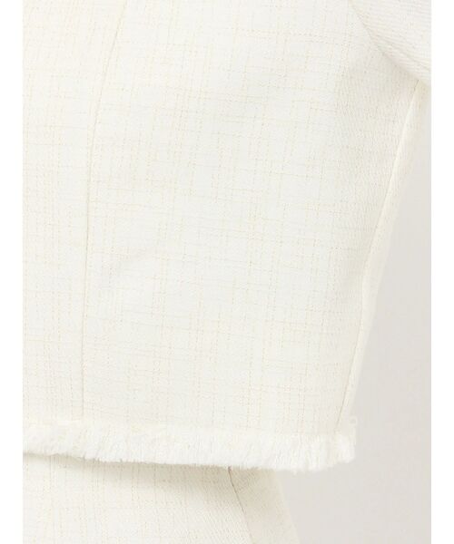 dazzlin(ダズリン)の「2WAYシングルツイードジャケット(ノーカラージャケット・レディース・ピンク/その他1/アイボリー・FREE)」の7枚目の写真