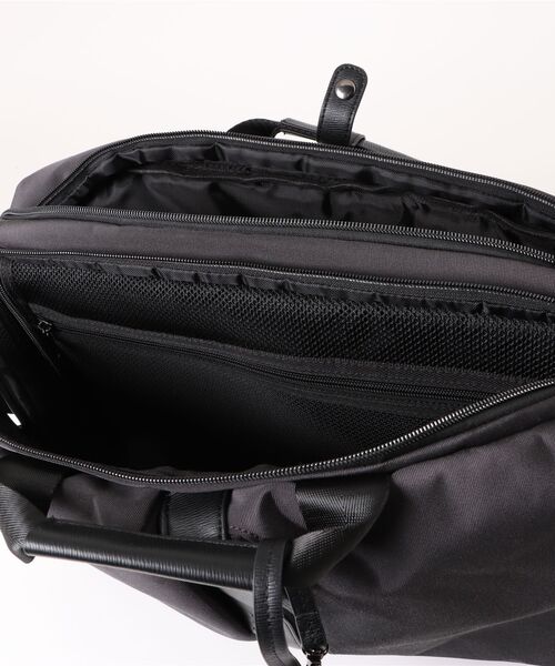 A4対応 3WAY】m.f.エディトリアル メンズ 型押しコンビ バックパック