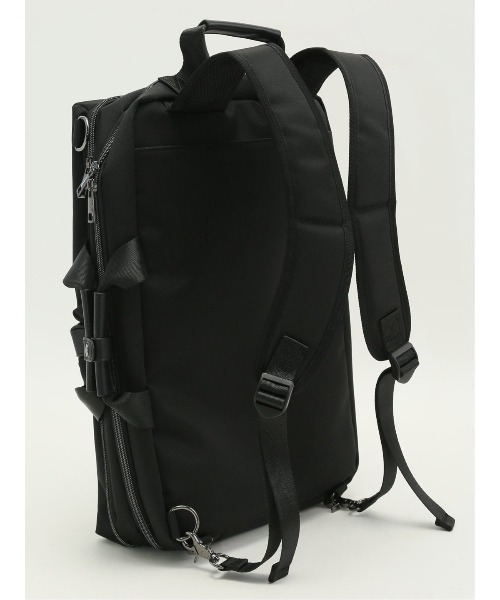 A4対応 3WAY】m.f.エディトリアル メンズ 型押しコンビ バックパック