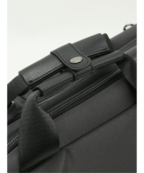 m.f.editorial（エムエフエディトリアル）の「バックパック メンズ ビジネス 鞄 リュック バッグ ショルダー ブリーフ 3WAY クッションポケット コンビ 切替（バックパック/リュック・メンズ・グレー系その他2/ブラック・FREE）」の12枚目の写真