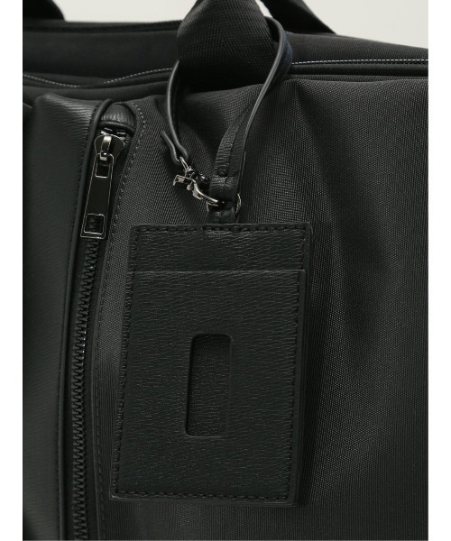 m.f.editorial（エムエフエディトリアル）の「バックパック メンズ ビジネス 鞄 リュック バッグ ショルダー ブリーフ 3WAY クッションポケット コンビ 切替（バックパック/リュック・メンズ・グレー系その他2/ブラック・FREE）」の14枚目の写真