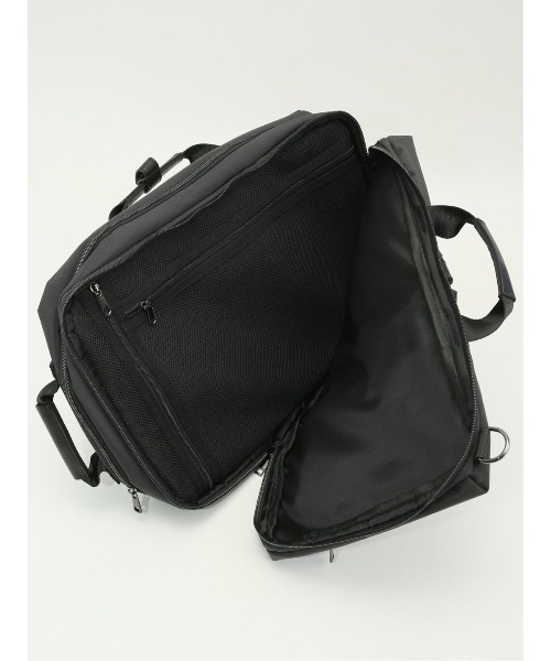 A4対応 3WAY】m.f.エディトリアル メンズ 型押しコンビ バックパック