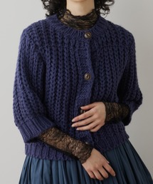 Libra Cue（リブラ キュー）の「ハーフスリーブローゲージニットカーディガン（カーディガン/ボレロ）」