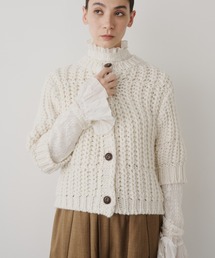 Libra Cue（リブラ キュー）の「ハーフスリーブローゲージニットカーディガン（カーディガン/ボレロ）」