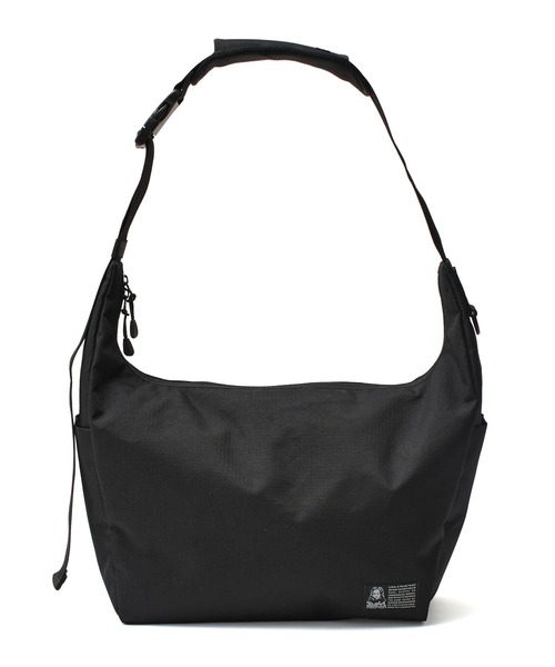 X-girl（エックスガール）の「FACE LABEL MESSENGER BAG（ショルダーバッグ・レディース・グレー/ブラック・ONE SIZE）」の5枚目の写真