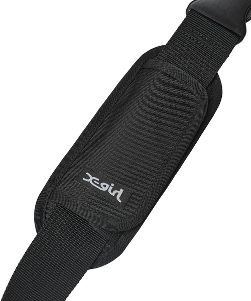 X-girl（エックスガール）の「FACE LABEL MESSENGER BAG（ショルダーバッグ・レディース・グレー/ブラック・ONE SIZE）」の18枚目の写真