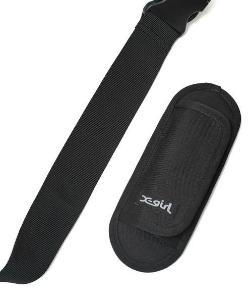 X-girl（エックスガール）の「FACE LABEL MESSENGER BAG（ショルダーバッグ・レディース・グレー/ブラック・ONE SIZE）」の19枚目の写真