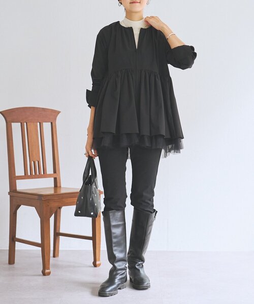 BEARDSLEY（ビアズリー）の「チュチュペプラムブルゾン（ブルゾン・レディース・ブラック・FREE）」の2枚目の写真