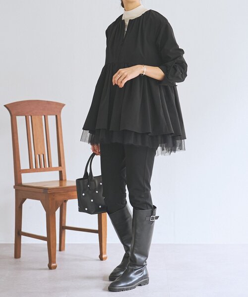 BEARDSLEY（ビアズリー）の「チュチュペプラムブルゾン（ブルゾン・レディース・ブラック・FREE）」の3枚目の写真