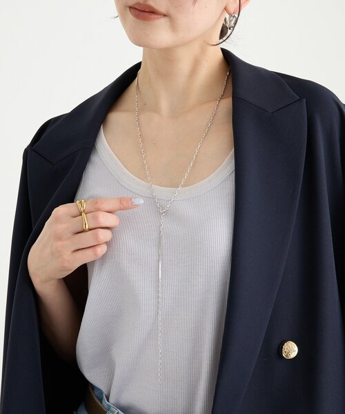 RIVE DROITE(リヴドロワ)の「【アレンジ自在】コンビチェーンマルチネックレス(ネックレス・レディース・シルバー・FREE)」の1枚目の写真