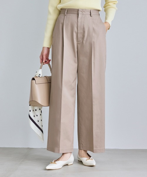 ROPE' PICNIC（ロペピクニック）の「ウエストタックチノパンツ（チノパンツ・レディース・ベージュ/ネイビー・M/S/L）」の5枚目の写真