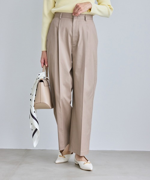 ROPE' PICNIC（ロペピクニック）の「ウエストタックチノパンツ（チノパンツ・レディース・ベージュ/ネイビー・M/S/L）」の6枚目の写真