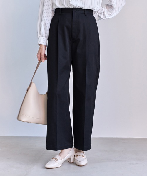 ROPE' PICNIC（ロペピクニック）の「ウエストタックチノパンツ（チノパンツ・レディース・ベージュ/ネイビー・M/S/L）」の12枚目の写真