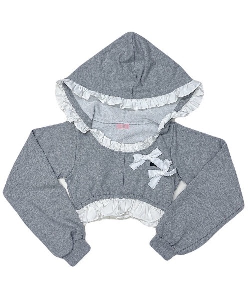 lilLilly（リルリリー）の「フリルスウェットパーカー（パーカー・レディース・ホワイト/ブラック/グレー・FREE）」の21枚目の写真