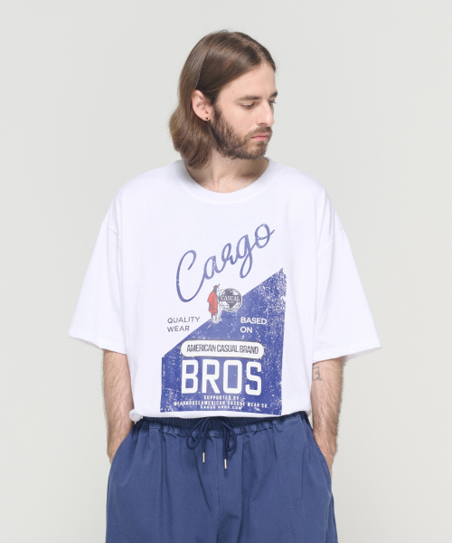 CARGOBROS(カーゴブロス)の「(ビッグサイズ) ウェスタンベース半袖Tシャツ (ホワイト)(Tシャツ/カットソー・メンズ・その他・FREE)」の7枚目の写真