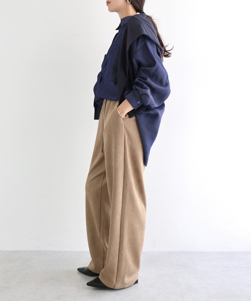 andme（アンドミー）の「テンセルデニムシャツ（シャツ/ブラウス・レディース・インディゴブルー/ケミカルウォッシュ・L/M）」の18枚目の写真