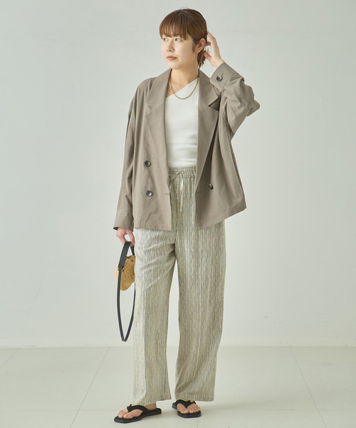 journal standard L'essage(ジャーナルスタンダードレサージュ)の「《セットアップ可》リノリオグログラン ダブルジャケット(テーラードジャケット・レディース・オリーブ/カーキ/ブラック・FREE)」の14枚目の写真