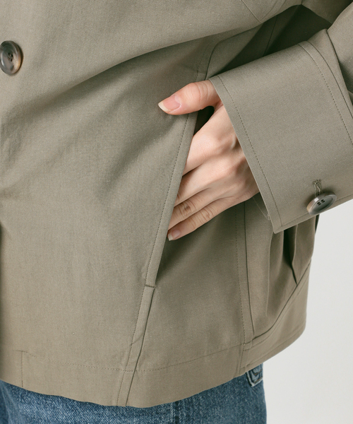 journal standard L'essage（ジャーナルスタンダードレサージュ）の「リノリオグログラン ダブルジャケット（テーラードジャケット・レディース・オリーブ/カーキ/ブラック・FREE）」の9枚目の写真