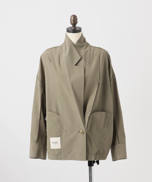 journal standard L'essage（ジャーナルスタンダードレサージュ）の「リノリオグログラン ダブルジャケット（テーラードジャケット・レディース・オリーブ/カーキ/ブラック・FREE）」の10枚目の写真