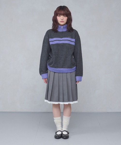 FCMM(エフシーエムエム)の「【日本限定】HALF ZIP KNIT / ハーフジップニット(ニット/セーター・レディース・ネイビー/チャコールグレー・MEDIUM/SMALL)」の19枚目の写真
