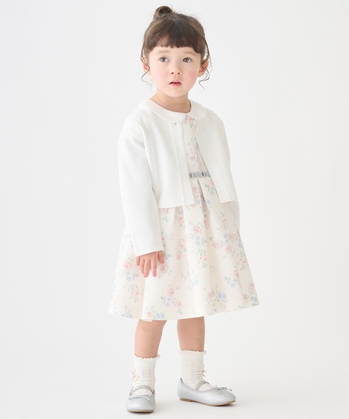 petit main（プティマイン）の「ニットボレロカーディガン（カーディガン/ボレロ・キッズ・ネイビー/オフホワイト・M/S/L）」の13枚目の写真