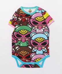 HYSTERIC MINI | TEDDY MINI MULTI COLOR総柄 半袖ロンパース(ロンパース)