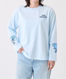 ミントくん 袖アップリケTシャツ