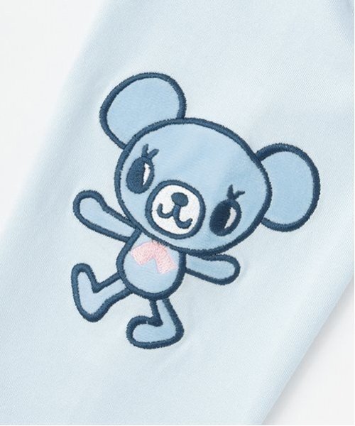 ナルミヤキャラクターズ(ナルミヤキャラクターズ)の「ミントくん 袖アップリケTシャツ(Tシャツ/カットソー・レディース・ライトブルー・F)」の7枚目の写真