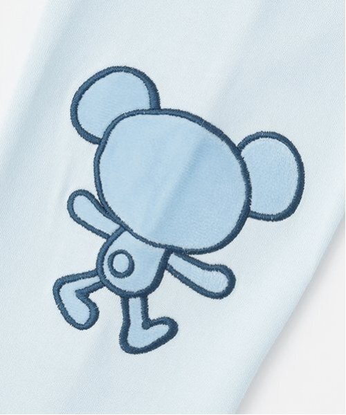 ナルミヤキャラクターズ(ナルミヤキャラクターズ)の「ミントくん 袖アップリケTシャツ(Tシャツ/カットソー・レディース・ライトブルー・F)」の9枚目の写真