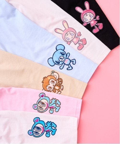 ナルミヤキャラクターズ(ナルミヤキャラクターズ)の「ミントくん 袖アップリケTシャツ(Tシャツ/カットソー・レディース・ライトブルー・F)」の17枚目の写真