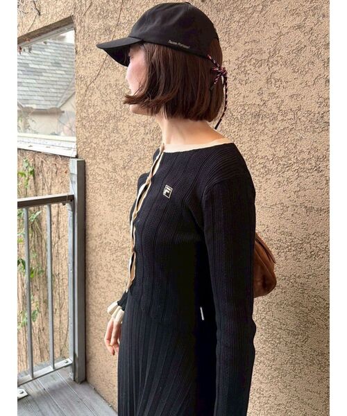 LAGUNAMOON(ラグナムーン)の「【FILA別注】バックリボンロゴキャップ(キャップ・レディース・ネイビー/ブラック・FREE)」の16枚目の写真