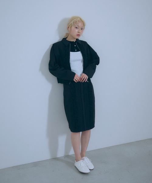 EN NEUME(エンノイム)の「【Set Up】Lace Composition Blouson(ブルゾン・レディース・アイボリー/ブラック/カーキ・FREE)」の22枚目の写真