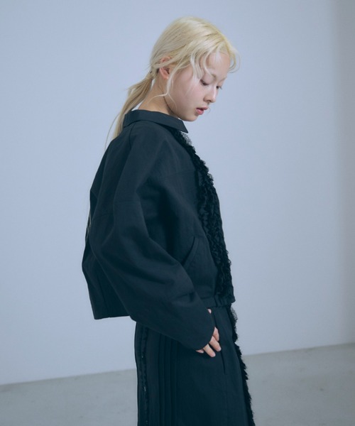 EN NEUME(エンノイム)の「【Set Up】Lace Composition Blouson(ブルゾン・レディース・アイボリー/ブラック/カーキ・FREE)」の20枚目の写真