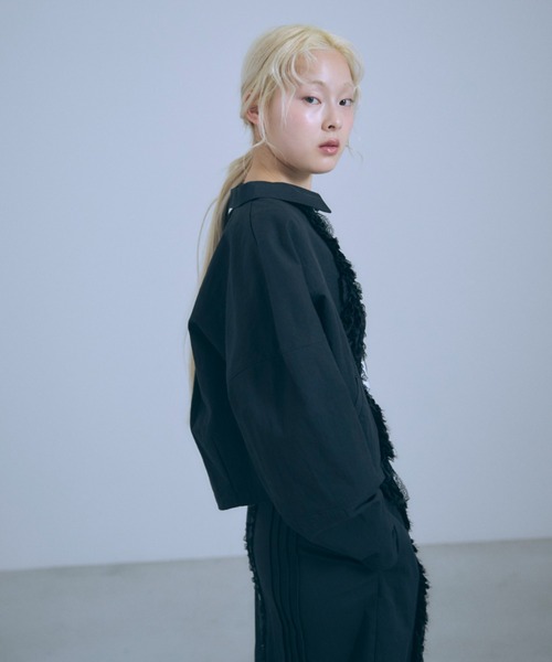 EN NEUME(エンノイム)の「【Set Up】Lace Composition Blouson(ブルゾン・レディース・アイボリー/ブラック/カーキ・FREE)」の21枚目の写真