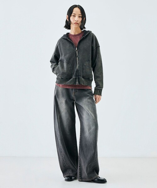 EDITION（エディション）の「ブラックデニム バルーンパンツ（デニムパンツ・メンズ・ブラック/チャコールグレー・38/36/34）」の4枚目の写真