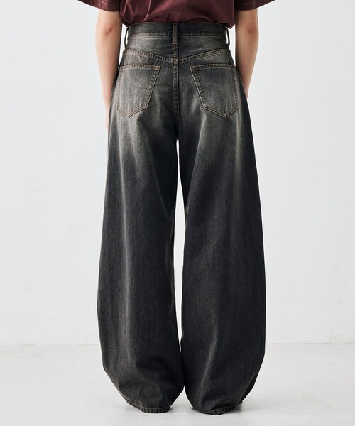 EDITION（エディション）の「ブラックデニム バルーンパンツ（デニムパンツ・メンズ・ブラック/チャコールグレー・38/36/34）」の7枚目の写真