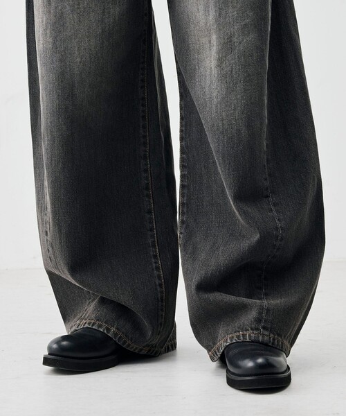 EDITION（エディション）の「ブラックデニム バルーンパンツ（デニムパンツ・メンズ・ブラック/チャコールグレー・38/36/34）」の11枚目の写真