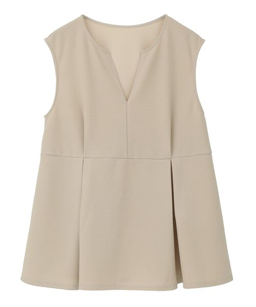 Green　Parks（グリーンパークス）の「楽ちんリップルペプラムベスト（ベスト・レディース・ライトベージュ/ブラック・FREE）」の15枚目の写真