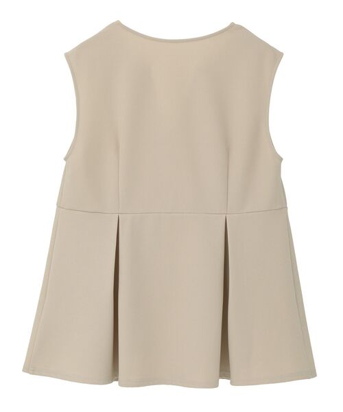 Green　Parks（グリーンパークス）の「楽ちんリップルペプラムベスト（ベスト・レディース・ライトベージュ/ブラック・FREE）」の16枚目の写真