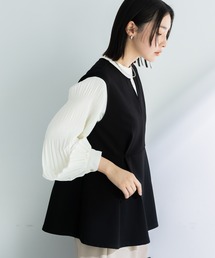 Green　Parks | 楽ちんリップルペプラムベスト(ベスト)