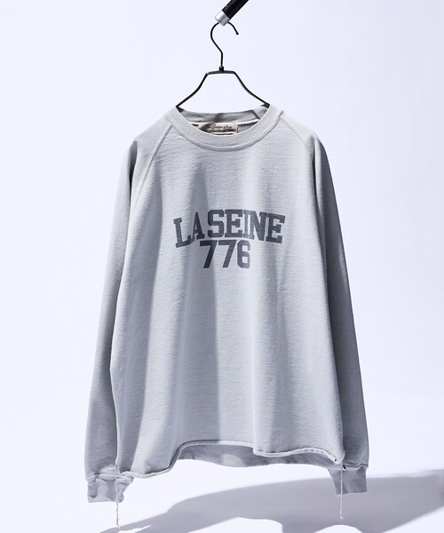 REMI RELIEF(レミレリーフ)の「【REMI RELIEF / レミレリーフ】別注 カットオフ スウェット / オーバーサイズ / ロゴプリント(スウェット・メンズ・ベージュ/グレー/ブラック・L/M)」の9枚目の写真