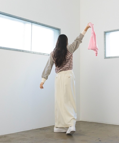 CRAFT STANDARD BOUTIQUE(クラフトスタンダードブティック)の「選べるシルエット/クルーネックロンTee ◆(Tシャツ/カットソー・レディース・マルチ/アイボリー/オフホワイト/ブラウン・M/L)」の12枚目の写真